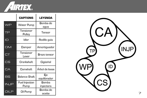 Водяний насос + зубчастий ремінь WPK-1580R03 AIRTEX #1