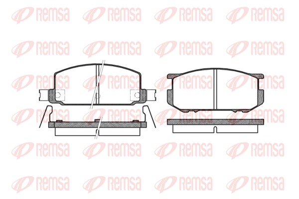 Комплект тормозных колодок, дисковый тормоз   0109.22   REMSA