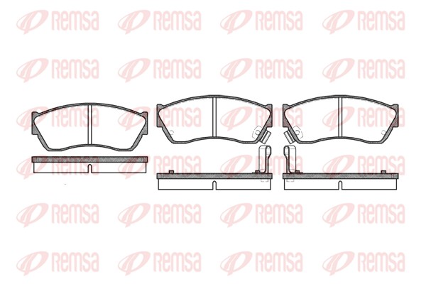 Комплект гальмівних накладок, дискове гальмо   0147.22   REMSA