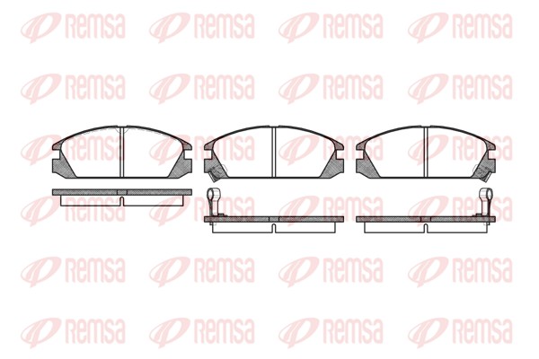 Комплект гальмівних накладок, дискове гальмо, REMSA 0228.02 Комплект гальмівних накладок, дискове гальмо, REMSA 0228.02
