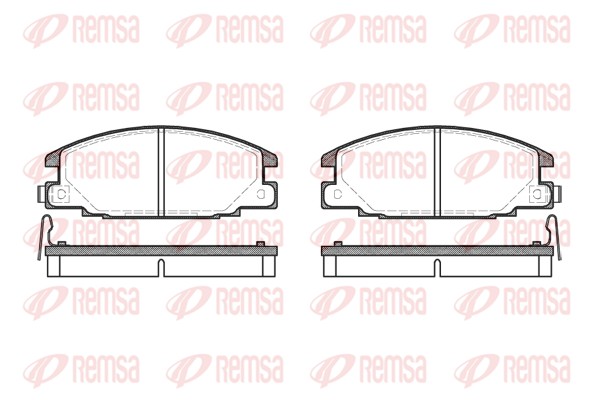 Комплект тормозных колодок, дисковый тормоз   0238.04   REMSA