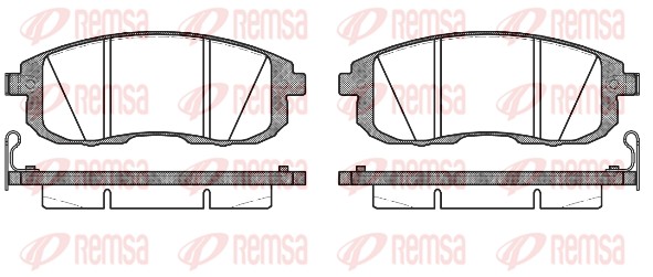 Комплект гальмівних накладок, дискове гальмо   0293.14   REMSA
