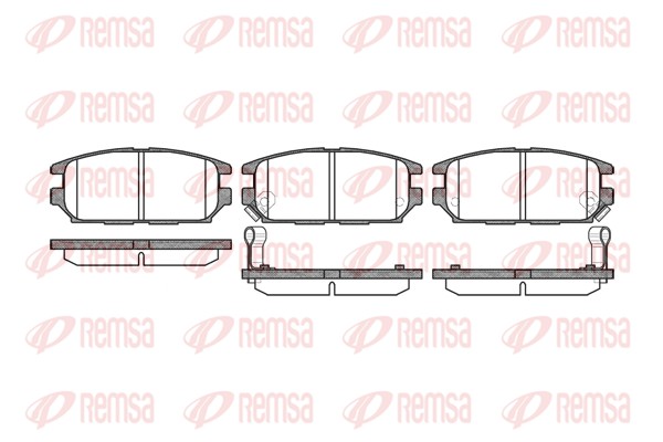 Комплект тормозных колодок, дисковый тормоз   0356.12   REMSA