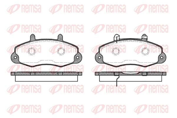 Комплект гальмівних накладок, дискове гальмо   0391.02   REMSA