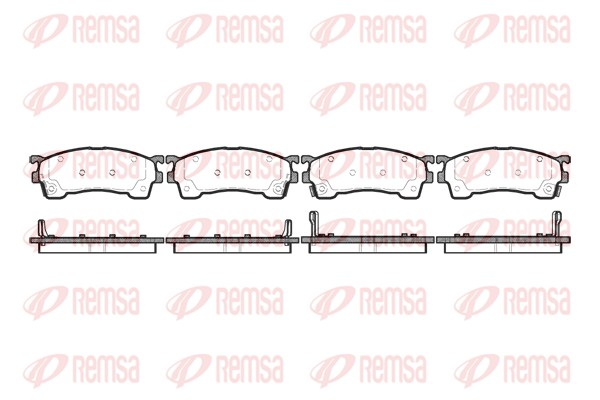 Комплект тормозных колодок, дисковый тормоз   0415.04   REMSA