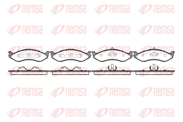 Комплект гальмівних накладок, дискове гальмо   0467.20   REMSA