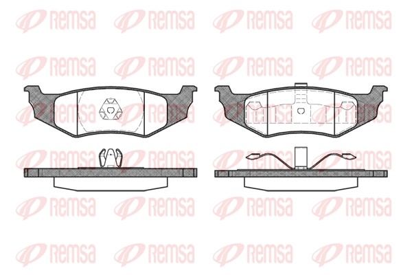 Комплект гальмівних накладок, дискове гальмо   0482.40   REMSA