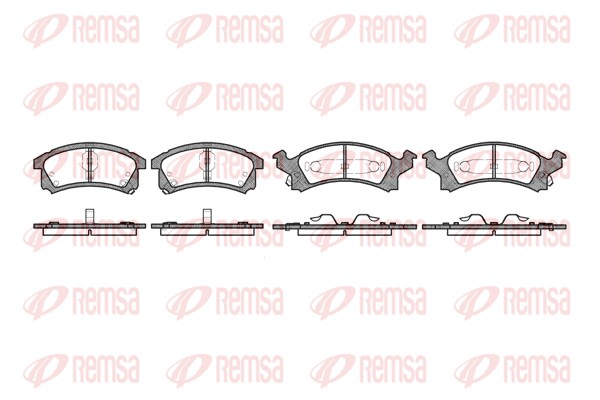 Комплект тормозных колодок, дисковый тормоз   0538.04   REMSA