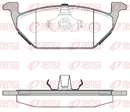 Комплект тормозных колодок, дисковый тормоз   0633.00   REMSA