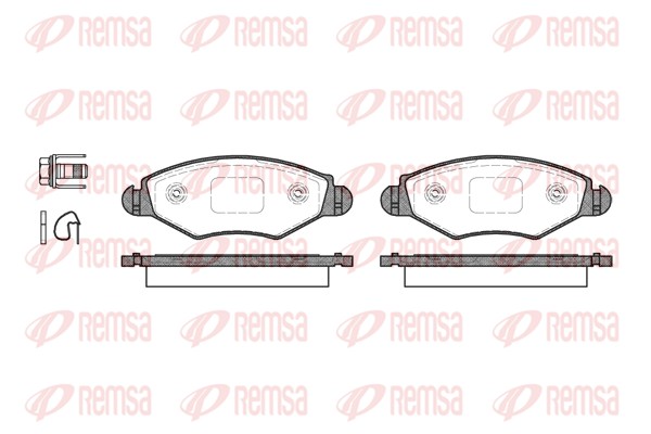 Комплект гальмівних накладок, дискове гальмо   0643.20   REMSA