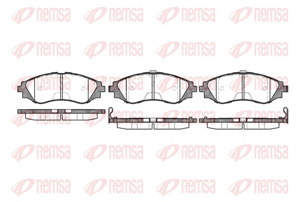 Комплект гальмівних накладок, дискове гальмо   0645.12   REMSA