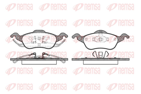 Комплект гальмівних накладок, дискове гальмо   0691.00   REMSA