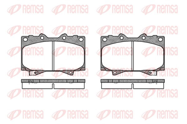 Комплект тормозных колодок, дисковый тормоз   0707.04   REMSA