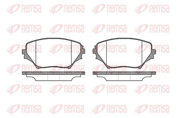 Комплект гальмівних накладок, дискове гальмо   0813.00   REMSA