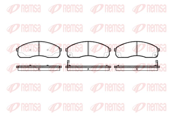 Комплект гальмівних накладок, дискове гальмо   0821.12   REMSA