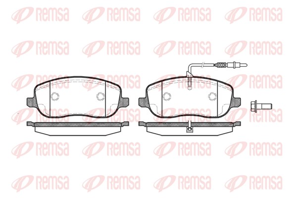 Комплект гальмівних накладок, дискове гальмо   0879.12   REMSA