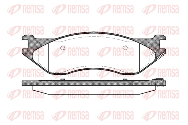 Комплект тормозных колодок, дисковый тормоз   0887.04   REMSA