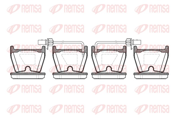 Комплект тормозных колодок, дисковый тормоз   0896.02   REMSA