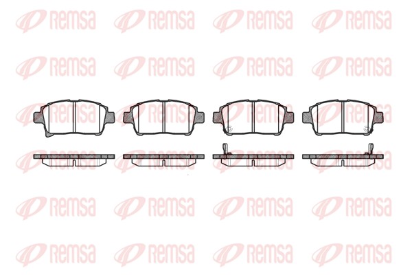 Комплект гальмівних накладок, дискове гальмо   0971.02   REMSA