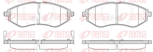 Комплект тормозных колодок, дисковый тормоз   0986.02   REMSA