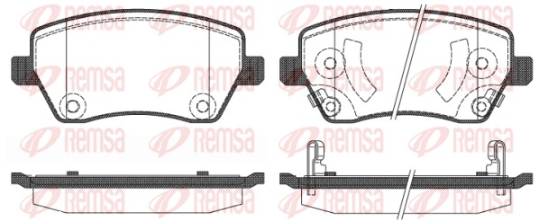 Комплект гальмівних накладок, дискове гальмо   0987.02   REMSA