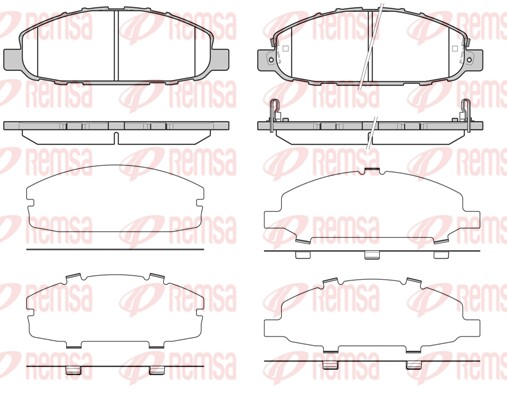 Комплект тормозных колодок, дисковый тормоз   0997.02   REMSA