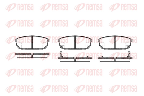 Комплект гальмівних накладок, дискове гальмо   1042.02   REMSA