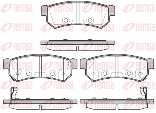 Комплект гальмівних накладок, дискове гальмо, REMSA 1048.12 Комплект гальмівних накладок, дискове гальмо, REMSA 1048.12