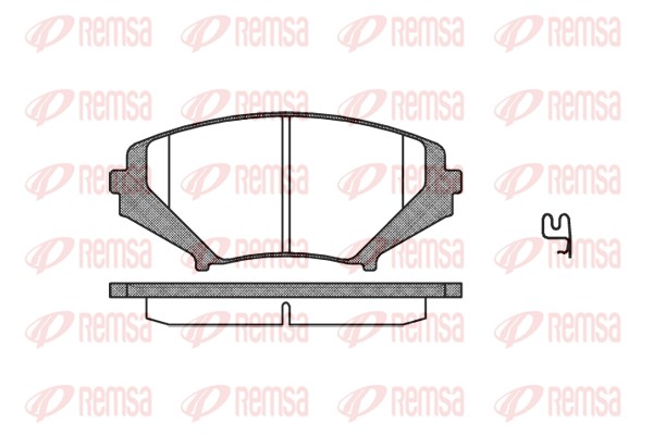 Комплект гальмівних накладок, дискове гальмо   1080.01   REMSA