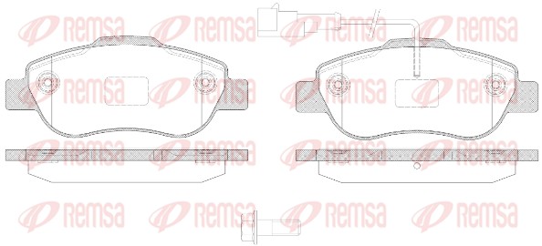 Комплект тормозных колодок, дисковый тормоз, REMSA 1100.21 Комплект тормозных колодок, дисковый тормоз, REMSA 1100.21