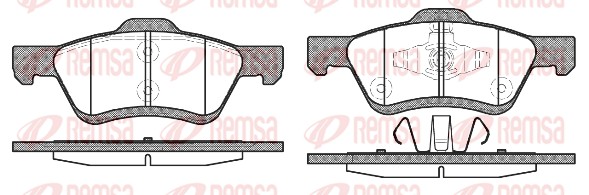 Комплект гальмівних накладок, дискове гальмо   1124.00   REMSA
