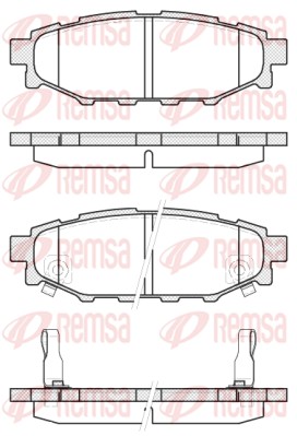 Комплект гальмівних накладок, дискове гальмо   1136.12   REMSA