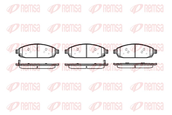 Комплект гальмівних накладок, дискове гальмо   1173.02   REMSA