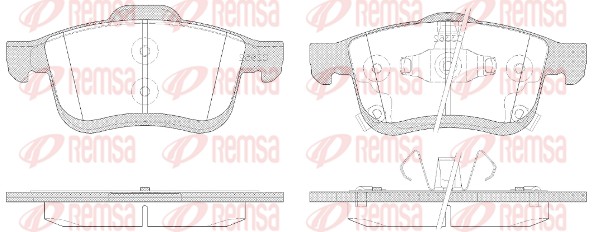 Комплект тормозных колодок, дисковый тормоз   1183.42   REMSA