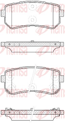 Комплект гальмівних накладок, дискове гальмо   1209.42   REMSA