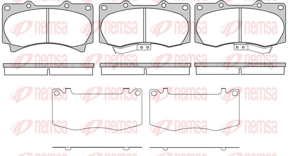 Комплект тормозных колодок, дисковый тормоз   1220.02   REMSA