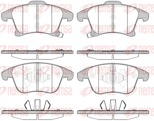 Комплект тормозных колодок, дисковый тормоз   1249.22   REMSA