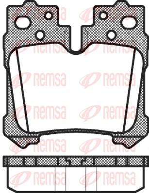 Комплект гальмівних накладок, дискове гальмо   1321.00   REMSA