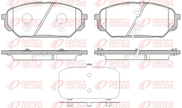 Комплект тормозных колодок, дисковый тормоз   1322.12   REMSA