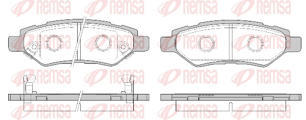 Комплект тормозных колодок, дисковый тормоз   1335.02   REMSA