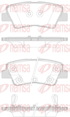 Комплект гальмівних накладок, дискове гальмо   1362.42   REMSA