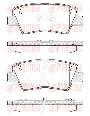 Комплект гальмівних накладок, дискове гальмо   1362.52   REMSA