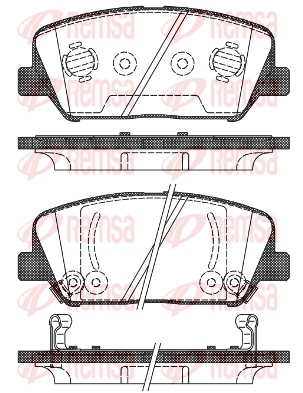Комплект тормозных колодок, дисковый тормоз   1398.02   REMSA