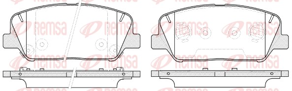 Комплект гальмівних накладок, дискове гальмо   1398.12   REMSA