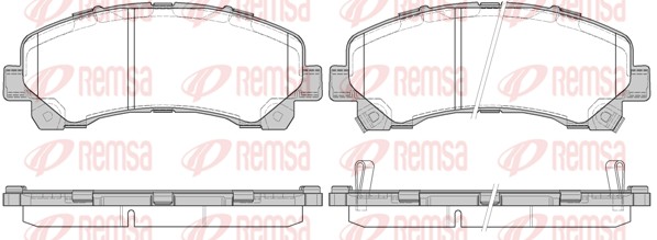 Комплект тормозных колодок, дисковый тормоз   1407.00   REMSA