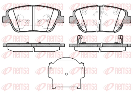 Комплект тормозных колодок, дисковый тормоз   1423.02   REMSA