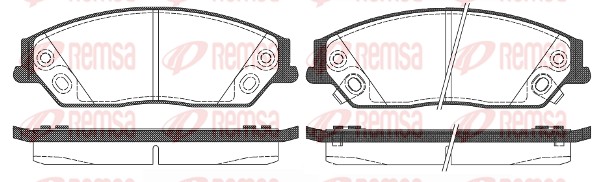 Комплект тормозных колодок, дисковый тормоз   1467.02   REMSA