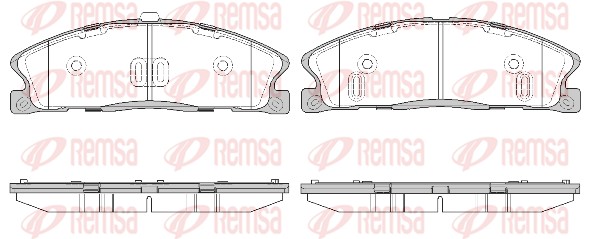 Комплект гальмівних накладок, дискове гальмо, REMSA 1495.00 Комплект гальмівних накладок, дискове гальмо, REMSA 1495.00