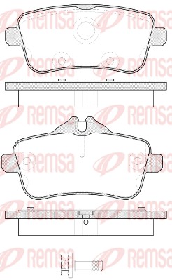 Комплект тормозных колодок, дисковый тормоз   1503.00   REMSA