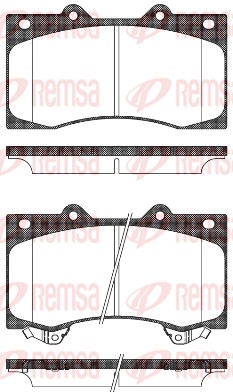 Комплект тормозных колодок, дисковый тормоз   1506.02   REMSA
